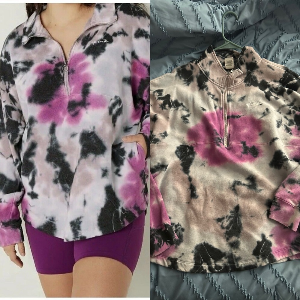 VS PINK oversized half zip